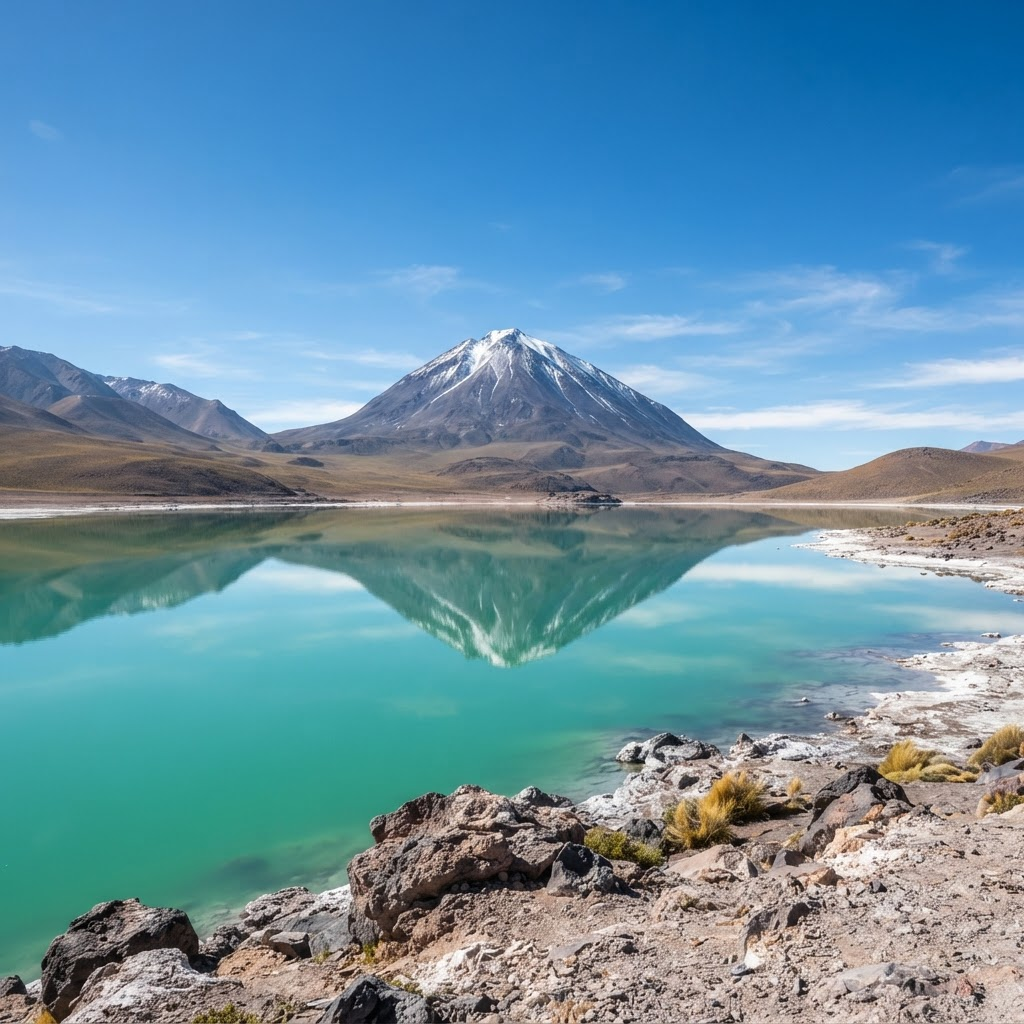 Laguna Verde beneath Licancabur volcano