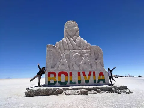 The Dakar Rally monument carved in salt The Dakar Rally monument carved in salt